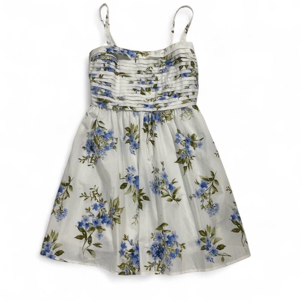 Blu Pepper Kids Dress with Blue Floral Design